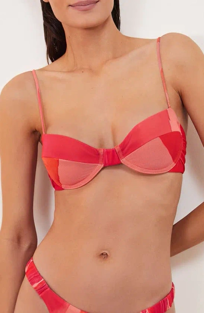 Vix Swimwear Rambla Jennie Underwire Bikini Top In Coral Multi