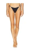 Vix Swimwear Sami Detail Brazilian Bikini Bottom In Black