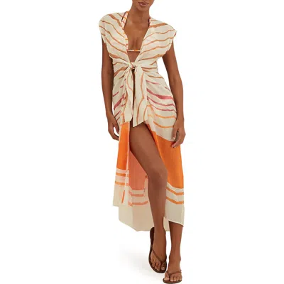 Vix Swimwear Sandstone Sasha Maxi Cover-up Dress In Multi