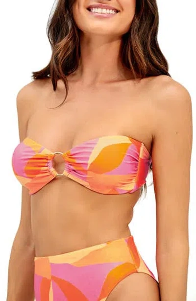 Vix Swimwear Scales Ripple Strapless Bikini Top In Multi
