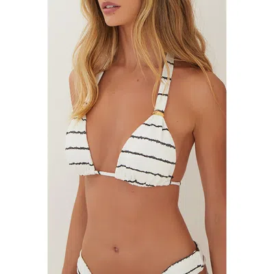 Vix Swimwear Serpentine Bia Bikini Top In Green Multi