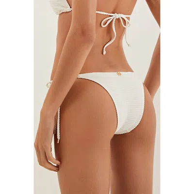 Vix Swimwear Side Tie Bikini Bottoms In Off White