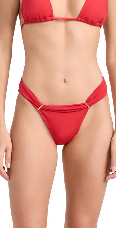 Vix Swimwear Solid Bia Tube Full Bikini Bottoms Red