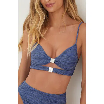 Vix Swimwear Spencer Selena Bikini Top In Blue