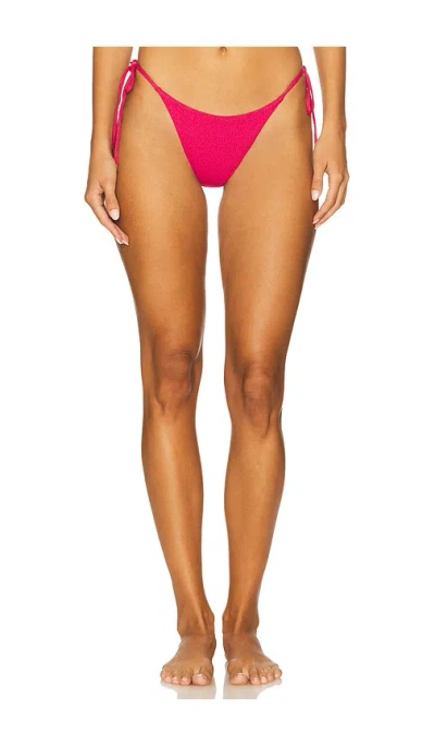 Vix Swimwear Tie Side Full Bikini Bottom In Pink