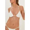 Vix Swimwear Triangle Bikini Top In Off White