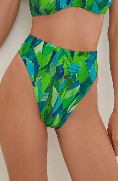 Vix Swimwear Tropics Gigi High Waist Bikini Bottoms In Multi
