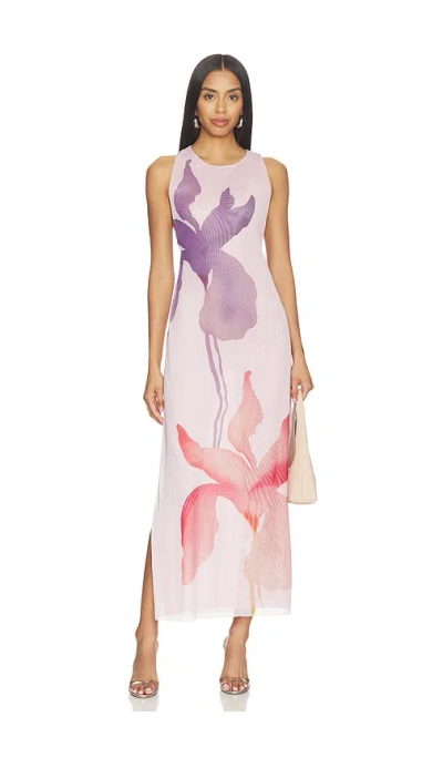 Vix Swimwear Twist Long Cover Up Dress In Purple