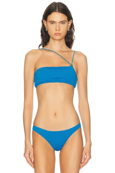 Vix Swimwear X Rosie Huntington-whiteley Pixie Bikini Top In Blue