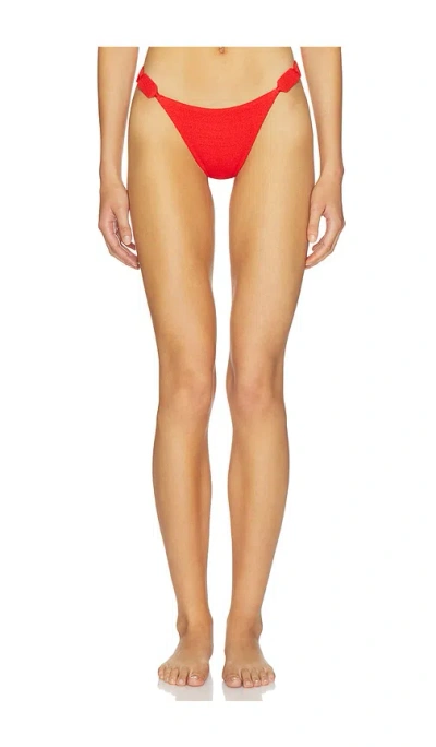 Vix Swimwear X Rosie Huntington-whiteley Swimwear Alix Cheeky Bikini Bottom In Red