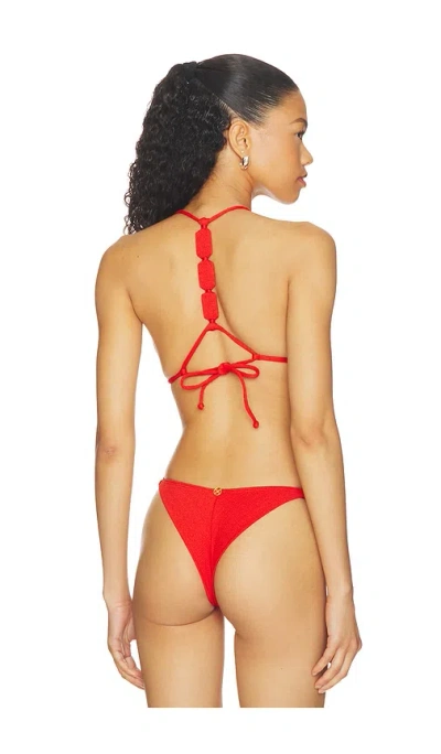 Vix Swimwear X Rosie Huntington-whiteley Swimwear Alix T-back Triangle Bikini Top In Red