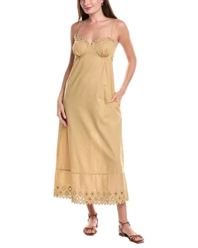 Vix Tess Long Dress In Brown