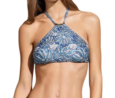 Vix Thai High Neck Halter Bikini Top In Jakarta In Blue