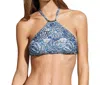 Vix Thai High Neck Halter Bikini Top In Jakarta In Multi