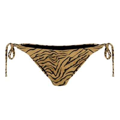 Vix Tiger Long Tie Side Br Bottom Black