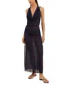 Vix Tilly Halter Dress Swim Cover-up In Black