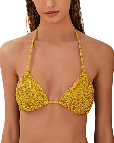 Vix Triangle Bikini Top In Yellow