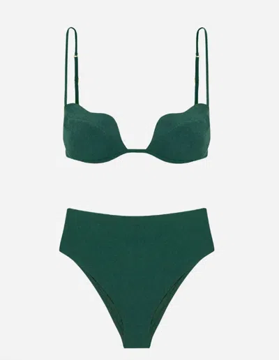 Vix Women's Bela Hot Pants Brazilian Bikini Bottoms In Green