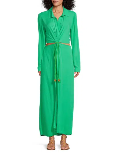 Vix Women's Cutout Maxi Dress In Green