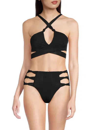Vix Women's Hadhi Cutout Bikini Top In Black