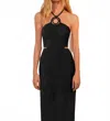 Vix Women's Jane Detail Long Dress In Black In Gold