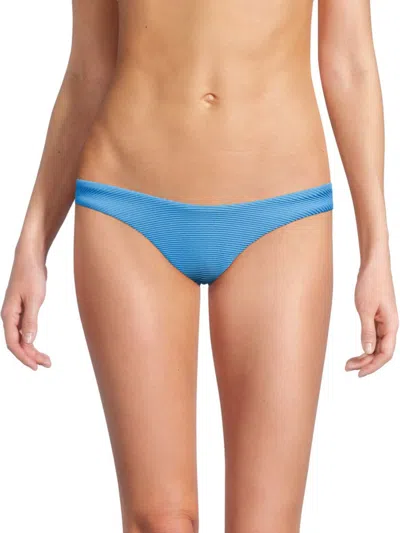 Vix Women's Kayla Giulia Textured Bikini Bottom In Blue