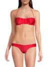 Vix Women's Malika Adla Bikini Top In Red Multi