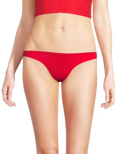 Vix Women's Solid Bikini Bottom In Red