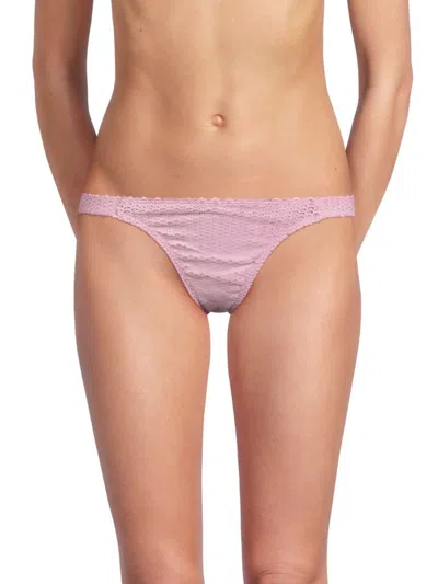 Vix Women's Textured Bikini Bottom In Pink