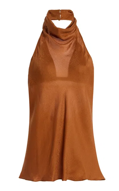 Vix X Rhw Exclusive Ro Crepe Top In Brown