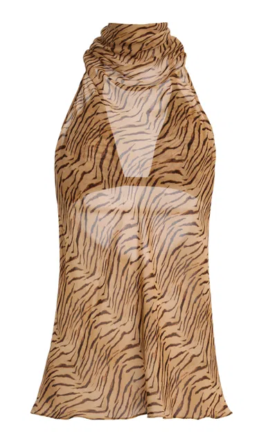 Vix X Rhw Ro Crepe Halter Top In Brown