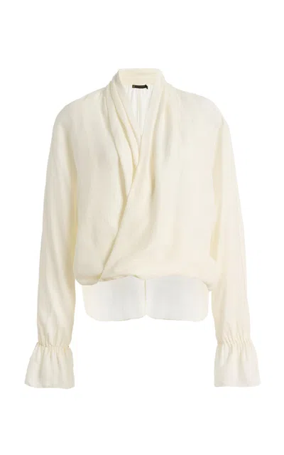 Vix X Rhw Rosie Cotton-silk Top In White