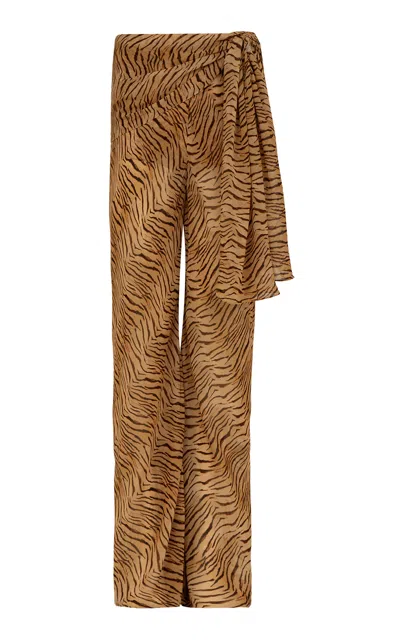 Vix X Rhw Rosie Crepe Pants In Animal Print