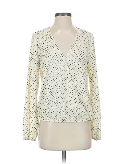 Pre-owned Vixbe Long Sleeve Blouse In White