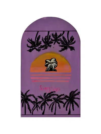 Vj’s Mind Balance Art Summer Vibes Skateboard In Purple