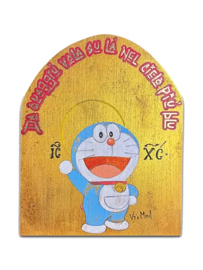 Vj’s Mind Icone Doraemon Showbiz Wall Painting In Yellow