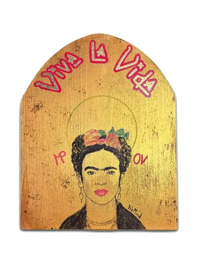 Vj’s Mind Icone Frida Showbiz Wall Painting In Yellow