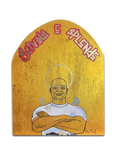 Vj’s Mind Icone Lindo Showbiz Wall Painting In Yellow