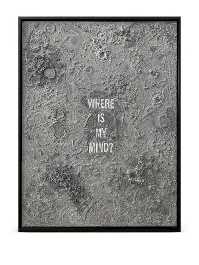Vj’s Mind Monument My Mind Textured-relief Wall Decoration (63x83cm) In Gray