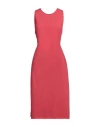 Vlab Laboratorio N.5 Woman Midi Dress Coral Size L Polyamide, Elastane In Red