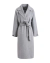 Vlab Woman Coat Grey Size 6 Wool, Polyester