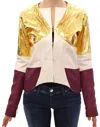 Vladimiro Gioia -gold Purple Leather Jacket