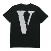 Vlone 3m Reflective Large Logo Short Sleeve Couple Style Black Gray