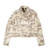 Vlone Beige Digi Camo Denim Jacket In Beige