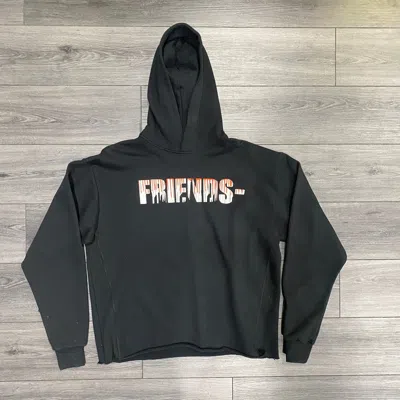 Pre-owned Vlone Friends Cutting Hoodie Size S In Black