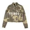 Vlone Friends Denim Jacket - Desert Camo In Green