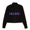 Vlone Friends Embroidery V Graphic Jacket - Black/purple In Black