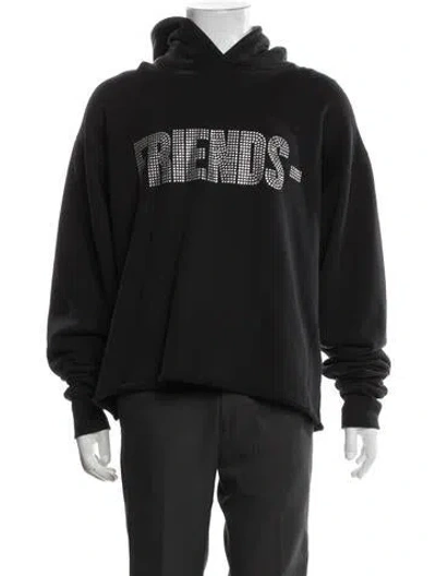 Pre-owned Vlone Friends- Graphic Print Hoodie In Black