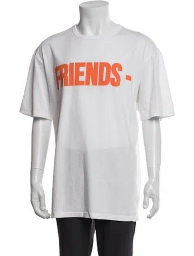 Pre-owned Vlone Friends- Graphic Print T-shirt In White