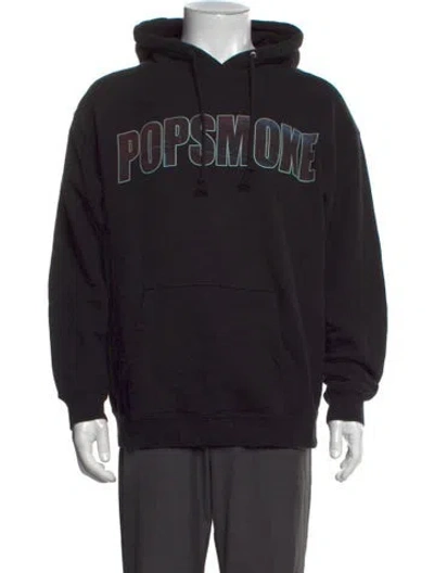 Pre-owned Vlone Graphic Print Crew Neck Hoodie In Black